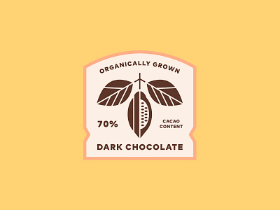 Dark Chocolate Label badge bean branding chocolate drink illustration latte packaging tea typography