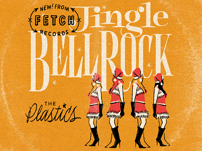 Jingle Bell Rock! 60s christmas holiday illustration lettering mean girls music plastics record vintage