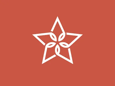 Floral + Star branding design flower icon logo star