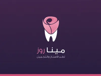Mena rose beauty cosmetic humam logo logo design mena rose teeth