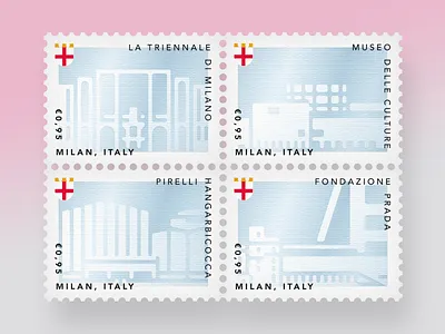 Milan’s stamps #3 art fondazione prada italy milan milano mudec museo delle culture pirelli hangarbicocca postage stamps silver travel triennale di milano
