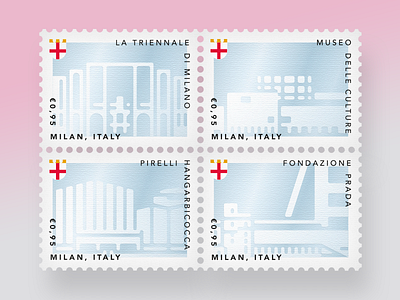 Milan’s stamps #3 art fondazione prada italy milan milano mudec museo delle culture pirelli hangarbicocca postage stamps silver travel triennale di milano