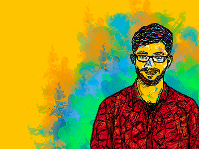 People In My Life : Sajan brother colours digital drawing people portrait sajan sketching splatter