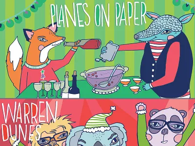 Holiday Poster animals christmas holiday illustration show poster