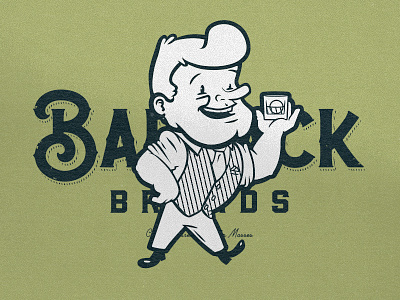 Barback Brands Mascot cartoon character design hand lettering human illustration lettering logo mascot retro retro illustration