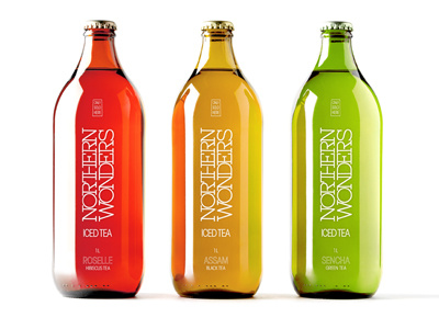 NORTHERN WONDERS Iced Tea Collection assam graphic design iced tea northern wonders packaging roselle sencha