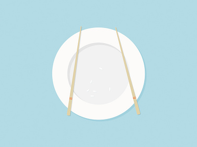 Sushi! 🍣 art chopsticks clean flat illustration plate sushi vector