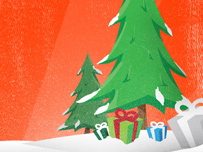 Christmas Tree and Gifts Illustration christmas christmas tree gifts illustration presents snow tree