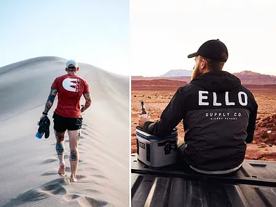 ELLO Supply Co. apparel design branding identity logo outdoors