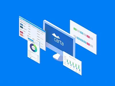 Isometric Overview #2 app charts enterprise finance financials geometric graphs interface isometric software technology