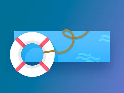 Support 🌊 crowdfest crowdfunding help ideas illustration lifebelt sea startup support