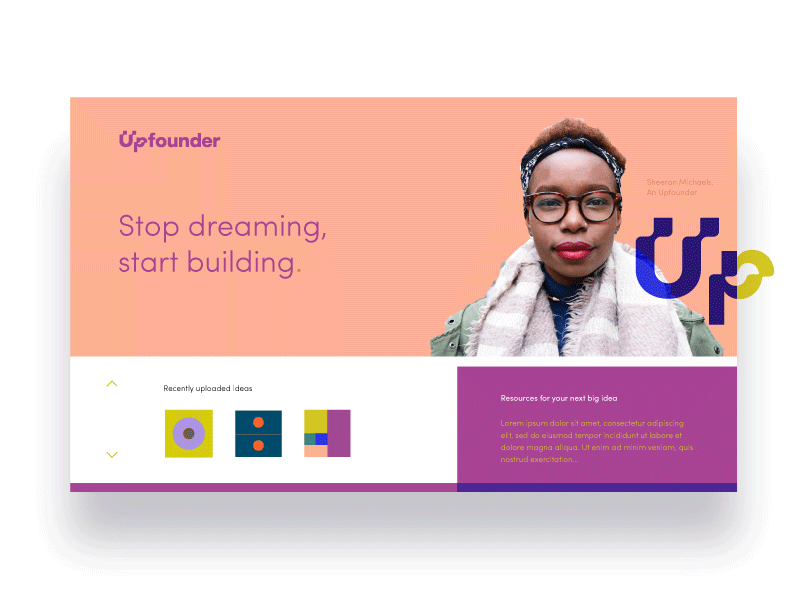 Upfounder | Web Exploration branding founder ui up upfounder ux web