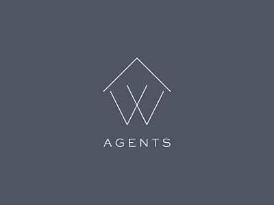 W Agents | Logo Concept branding custom type design lettering logo property real estate type w