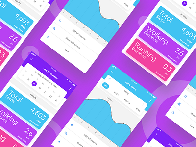 11/20 app colorful design fit fitness graph health ios mobile screens ui ux