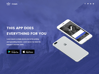 Crown - Application Landing page crown envato themeforest unbounce