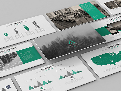 Majestic PowerPoint Template business clean creative deck elegant flat infographic marketing modern powerpoint simple template