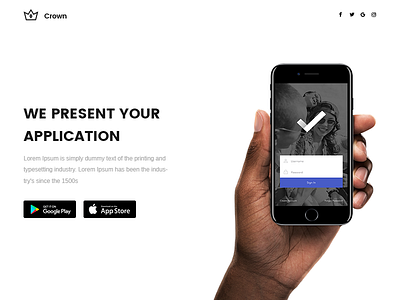 Crown - Application Landing page crown envato themeforest unbounce