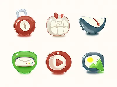 COCO icon2 calendar center china clock icon juneng mailbox photo security television