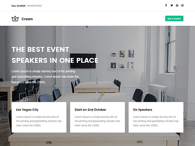 Crown - Event Landing page crown envato themeforest unbounce