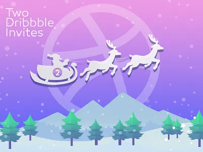 Two Dribbble Invites 2 invites christmas creative design dribbble gift giveaway player portfolio rasika sri lanka two dribbble invites xmas