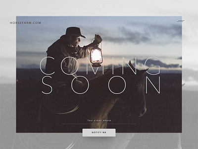 Daily UI | 048 — Coming Soon 048 coming soon daily daily ui horse ui