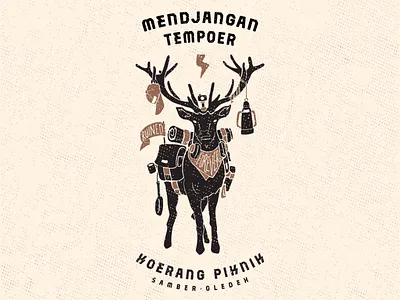 ooh Deer! branding design drawing illustration lettering retro texture ui ux vintage
