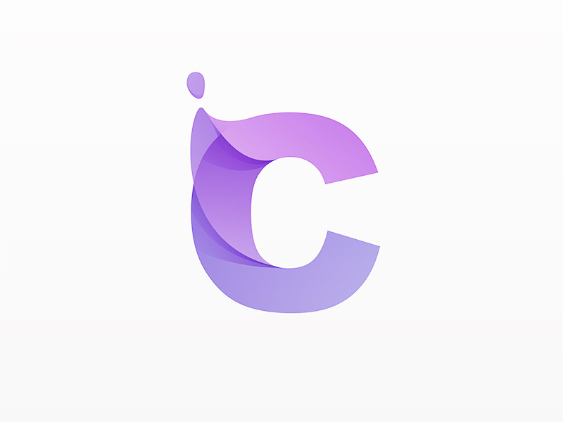 Example of 1 Letter Gradient Vector Logo