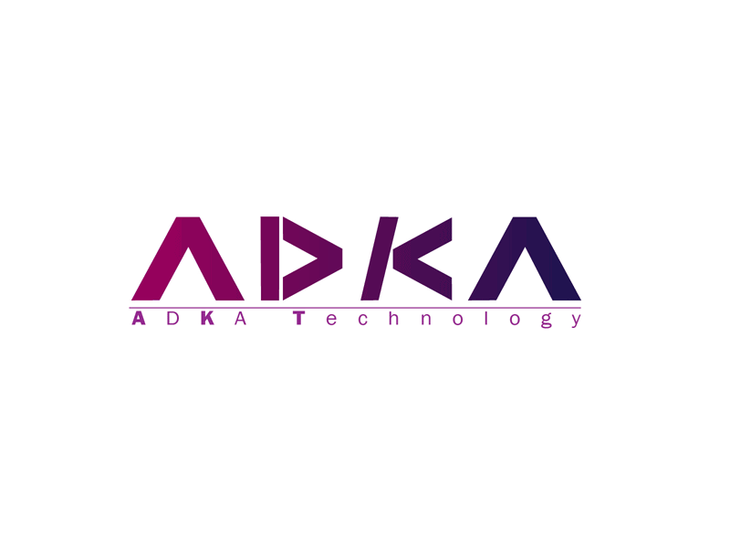 Logo for a software developer agency calling ADKA adka agency branding code developer development logo software