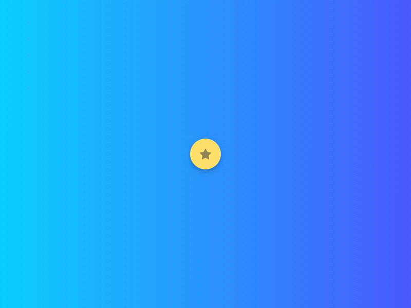 Flash message animation blue button dailyui favorites flash message star success yellow