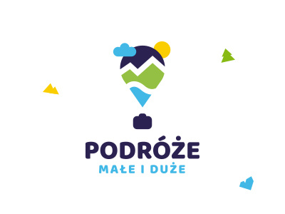 Podrdróże małe i duże - logo baloon holidays mountains nature sun travel tree trip