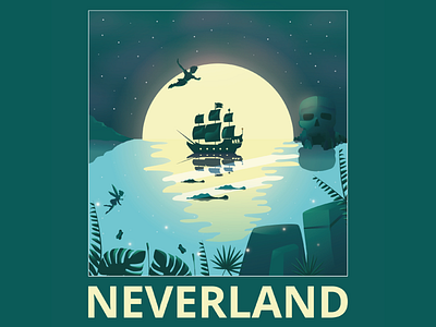 Neverland digital art disney illustration illustrator neverland peter pan