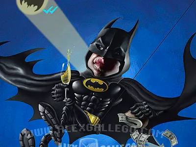 Batman 1989 1989 80s art bat batman caricatura caricature celebrity drawing joker movie portrait