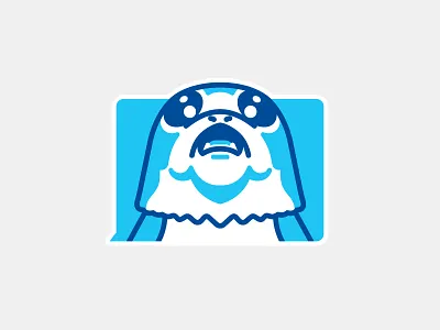 Porg icon illustration messenger minimal porg star wars sticker stolz stolzsticker telegram