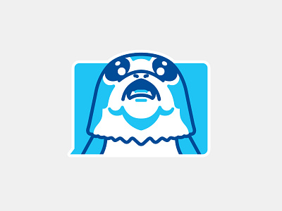 Porg icon illustration messenger minimal porg star wars sticker stolz stolzsticker telegram