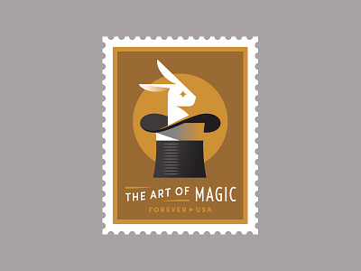 USPS pt. IV bunny hat magic magician rabbit stamp trick