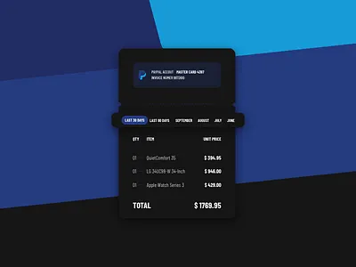 PURCHASES app clean everyday experience interface minimal paypal purchase receipt sketchapp ui web