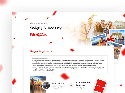 Website for Polski Bus coach carrier. Contest results contest polski bus website