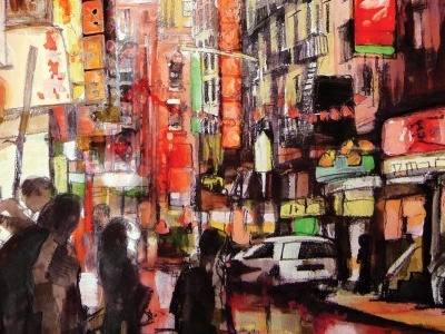 Chinatown anselmdastner aquarel bushwick capsulefineart drawing newyorkcitypaintings streetpainting streetscens watercolor