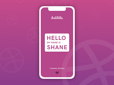 Hello Dribbble debutant hello ios thank you thanks