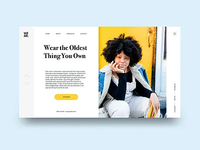 Old Fashion color design fashion landing model photography ui ux web webdesign