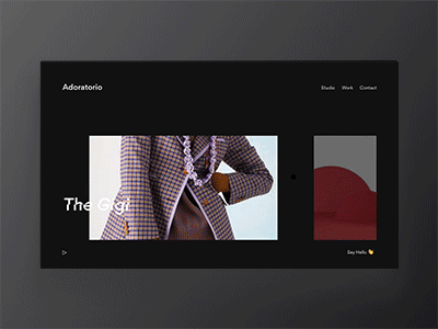 Adoratorio Studio animation black clean dailyui design digital flat gif minimal ui ux web design