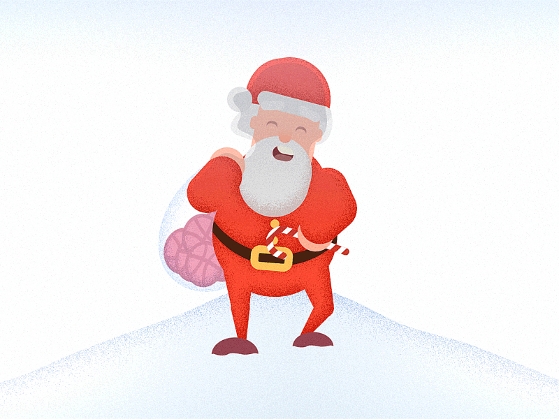 Dribbble Santa animation christmas debut gif motion santa