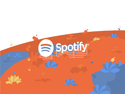 Spotify hill illustration music spotify