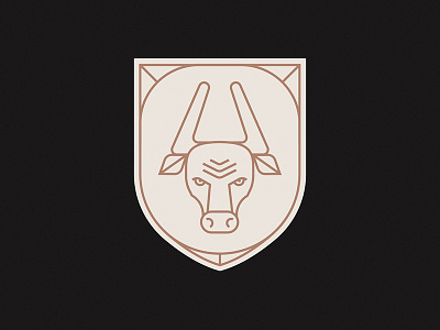 Bull bull icon monoline