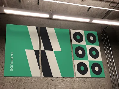 Wall Art abstract art green installation minimal minimalism office samsara wall