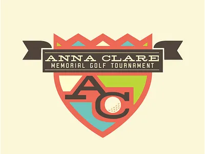 Anna Clare Golf Tournament banner charity golf tournament logo shield