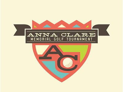 Anna Clare Golf Tournament banner charity golf tournament logo shield