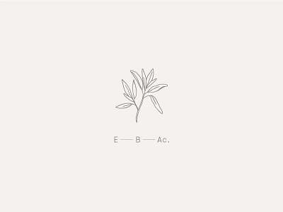 E.B.Ac. Logo Concept branding leaves logo logomark sage