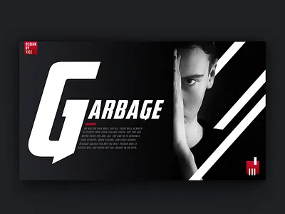 Garbage design、white、black、red、man ui、layout、web、web