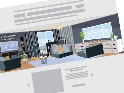 Interior Web Banner Illustration